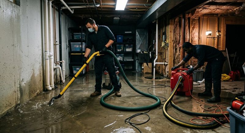 Basement Water Extraction in Napa, CA