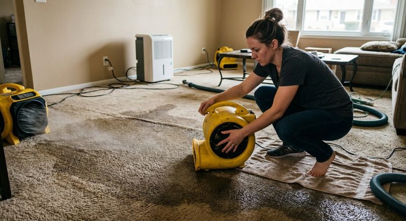 Wet Carpet Restoration in Wilmington, NC